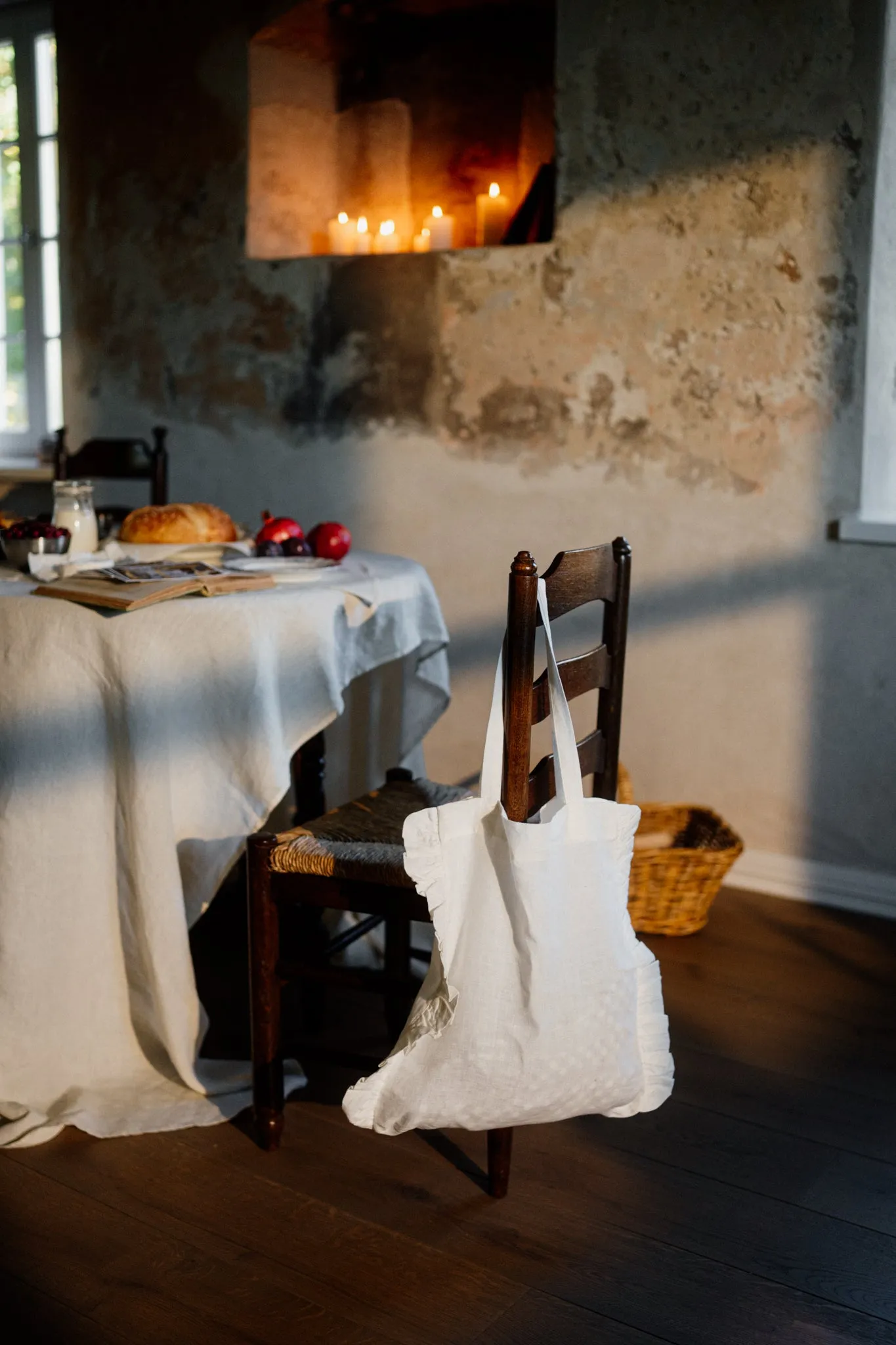 Ruffle Tote Bag