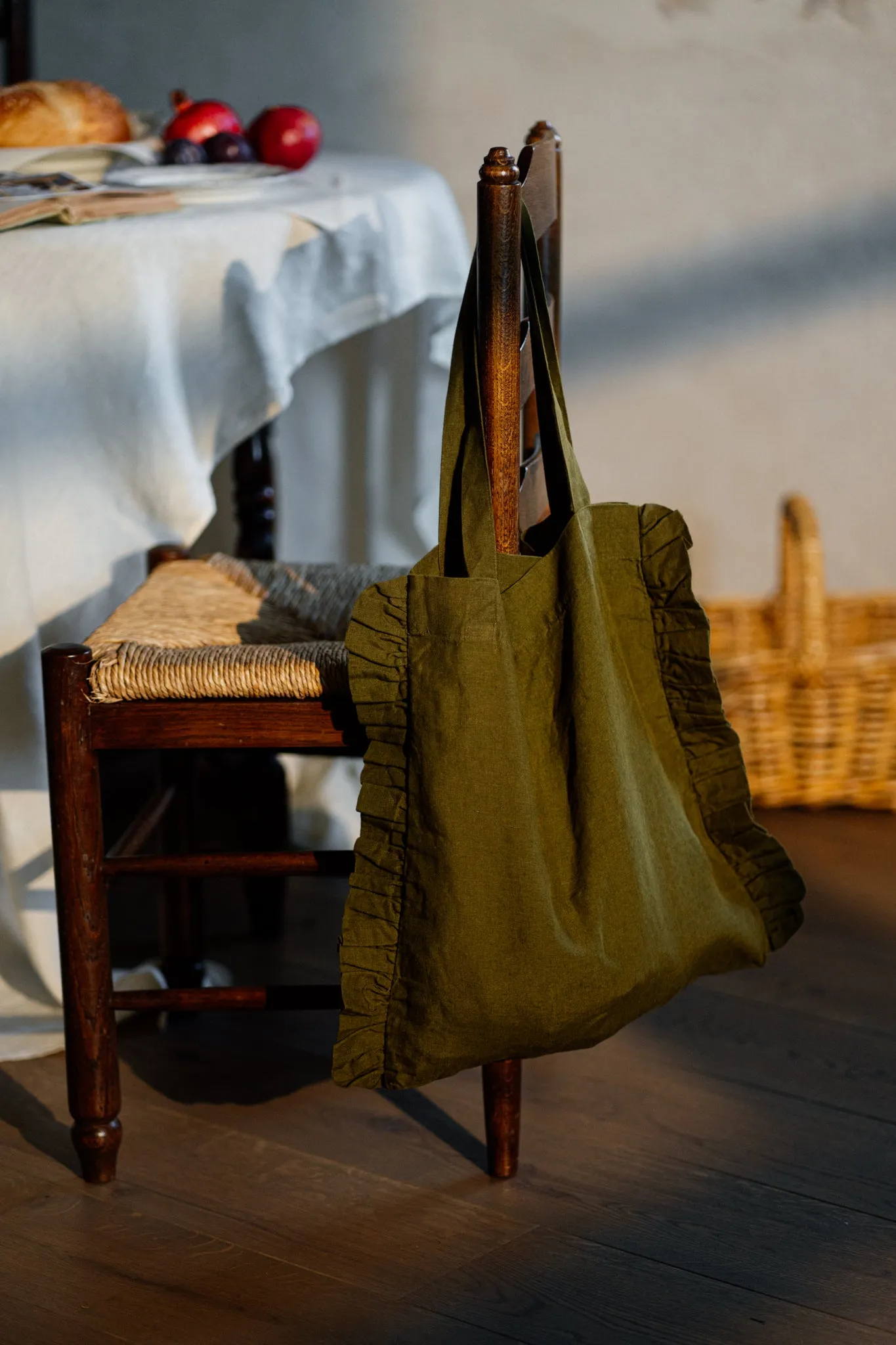 Ruffle Tote Bag