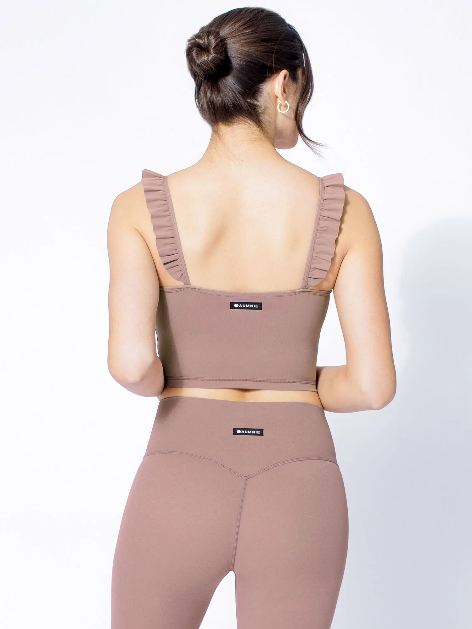 RUFFLED SIMPLICITY TANK, ASH MAUVE