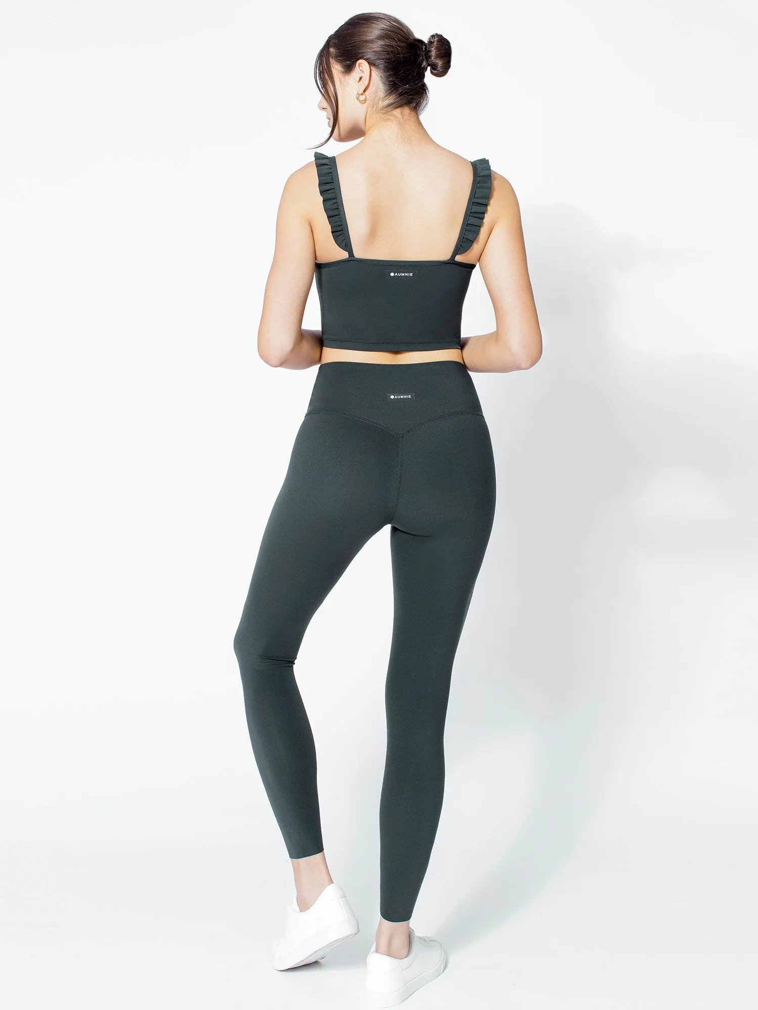 RUFFLED SIMPLICITY TANK, DEEP FOREST
