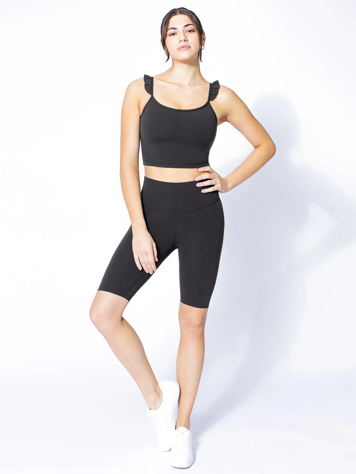 RUFFLED SIMPLICITY TANK, LIMESTONE