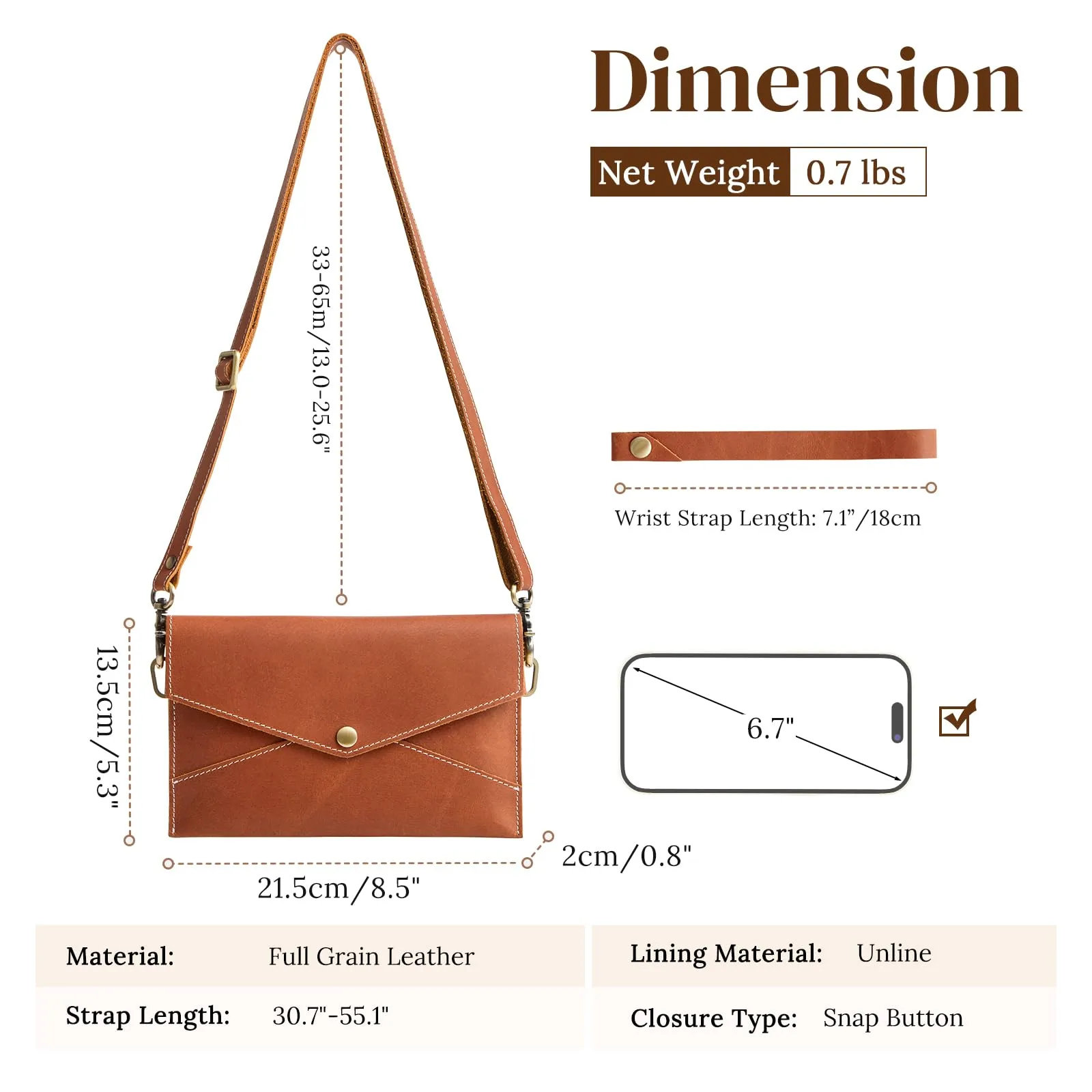 S-ZONE Leather Envelope Convertible Crossbody Bags for Women Wristlet Clutch Purses Small Shoulder Handbag with 2 straps