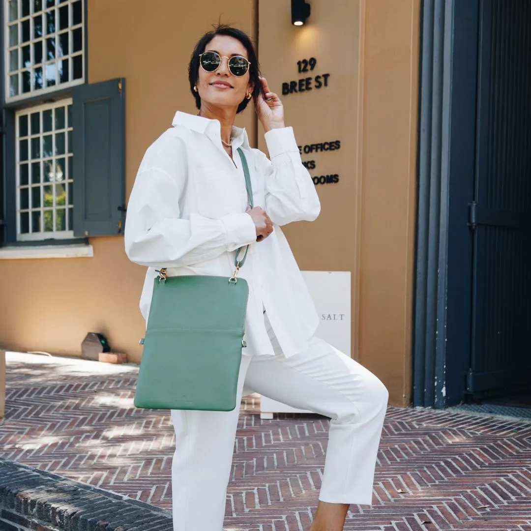 Sage Convertible Laptop Bag (w Gold Fittings)