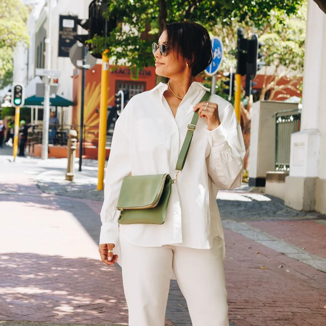 Sage Convertible Laptop Bag (w Gold Fittings)