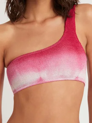 Samira One Shoulder Top in Hollywood Pink