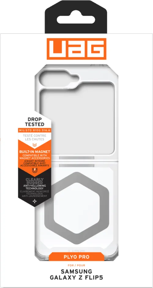 Samsung Galaxy Z Flip6 UAG Plyo Pro Case w/MagSafe - Ice/Silver