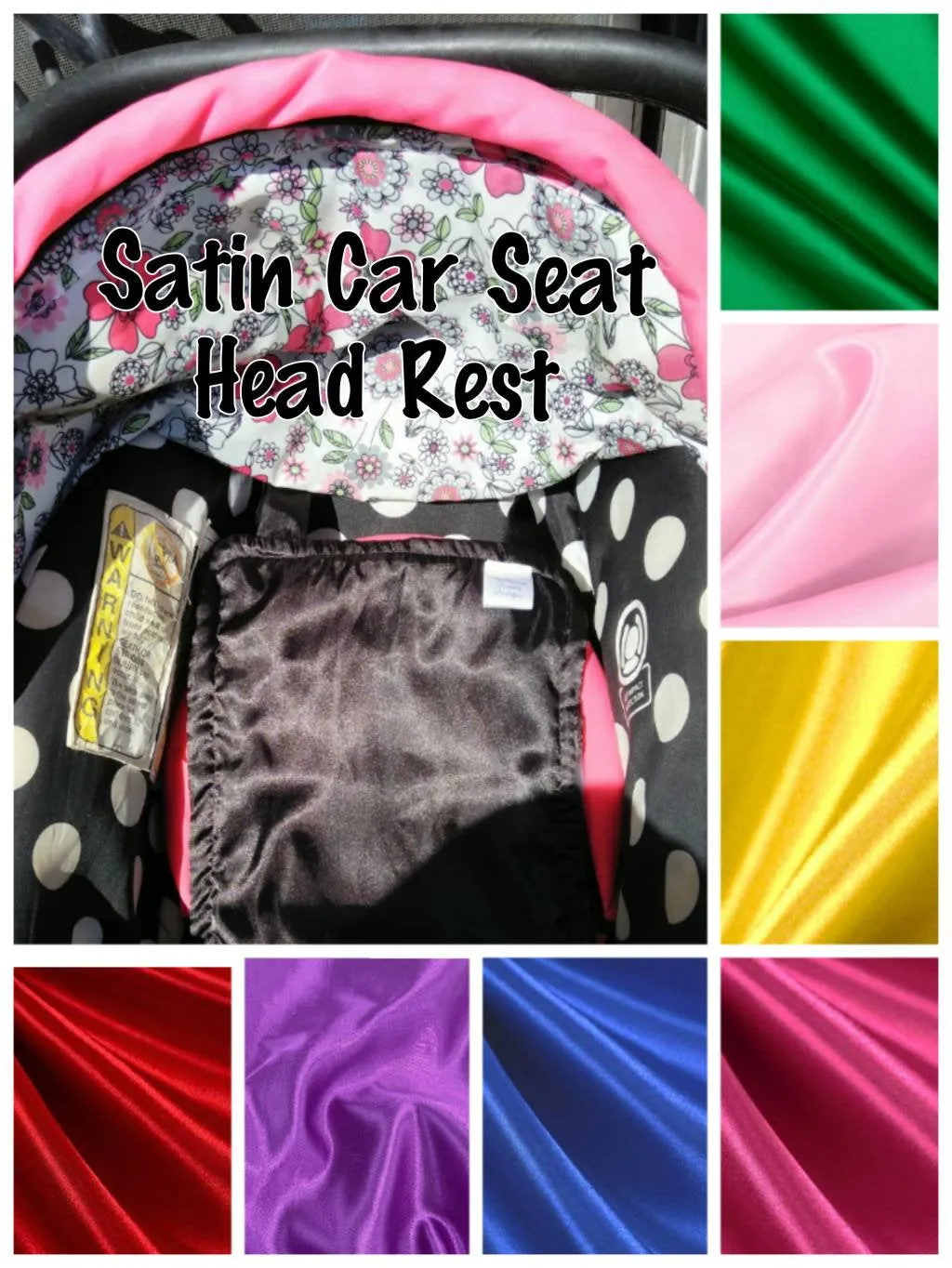 Satin Car Seat Head Rest | Satin Head Rest | Satin Baby Car Seat Satin Hair Protector | Satin Baby Head Rest | Satin Baby Head Rest for Car