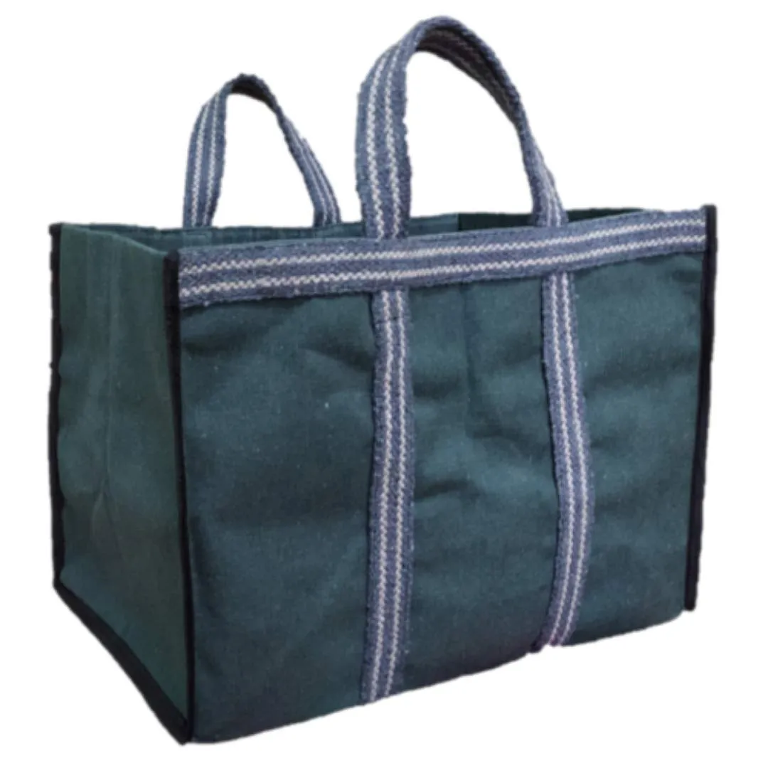 Saudeep India Canvas Grocery Shopping Bags with Reinforced Handles(17x12x12.5 Inches, Green)