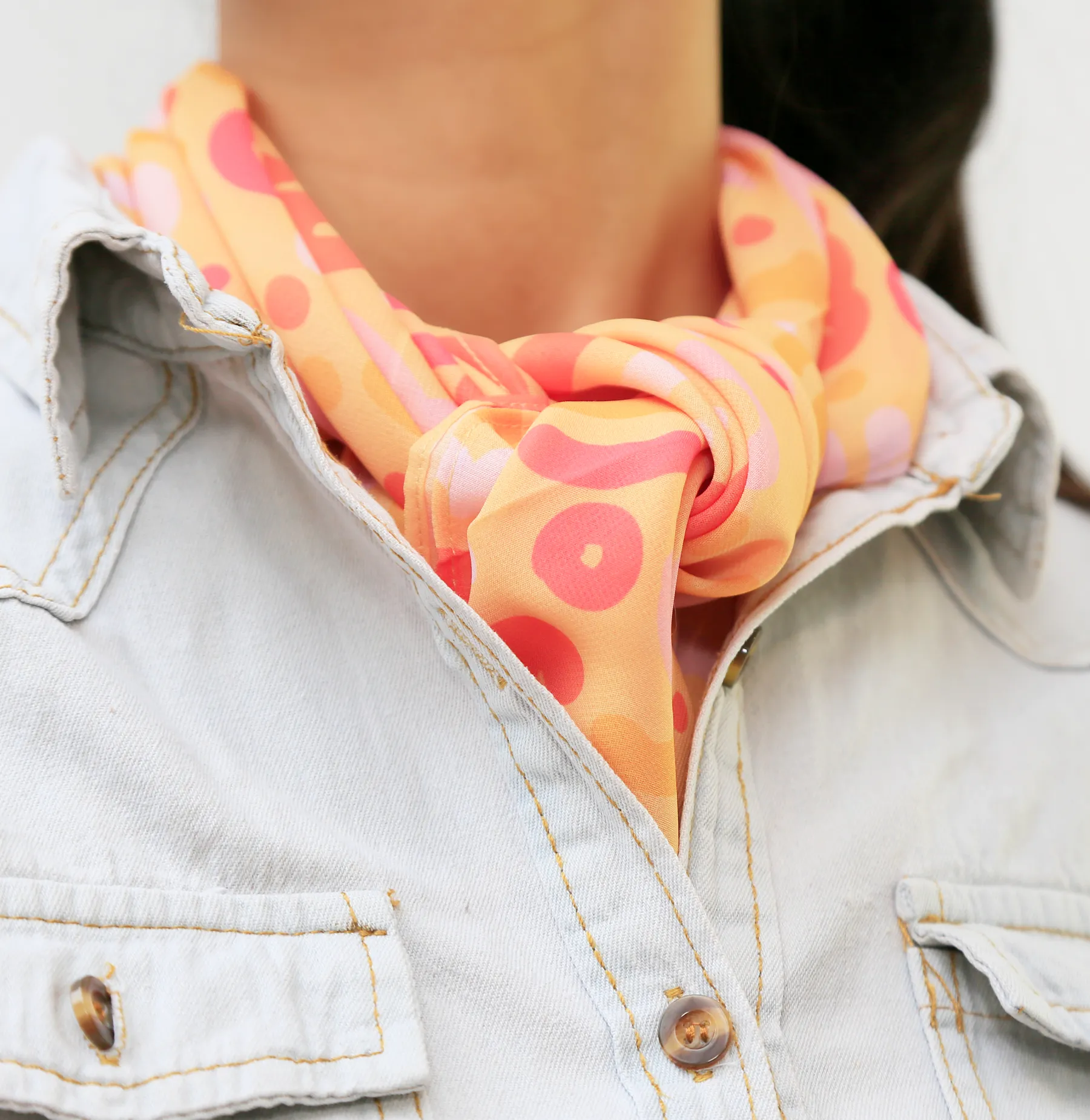 Scarf - Cheddar ribbons