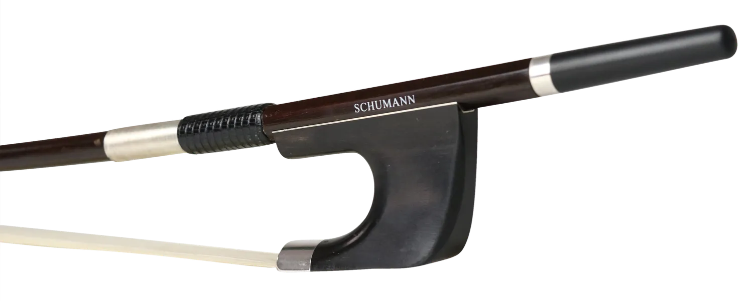 Schumann Ipe Wood Double Bass Bow Silver Mounted German 3/4