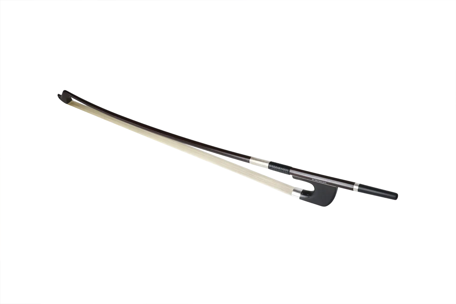 Schumann Ipe Wood Double Bass Bow Silver Mounted German 3/4