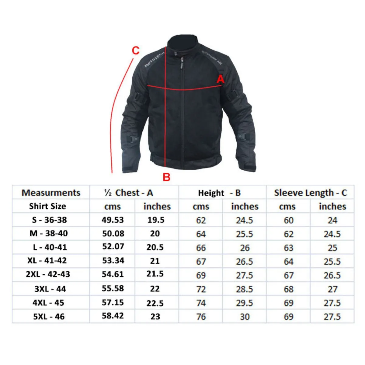 Scrambler Air Motorcycle Riding Jacket v2 - Black - Level 2