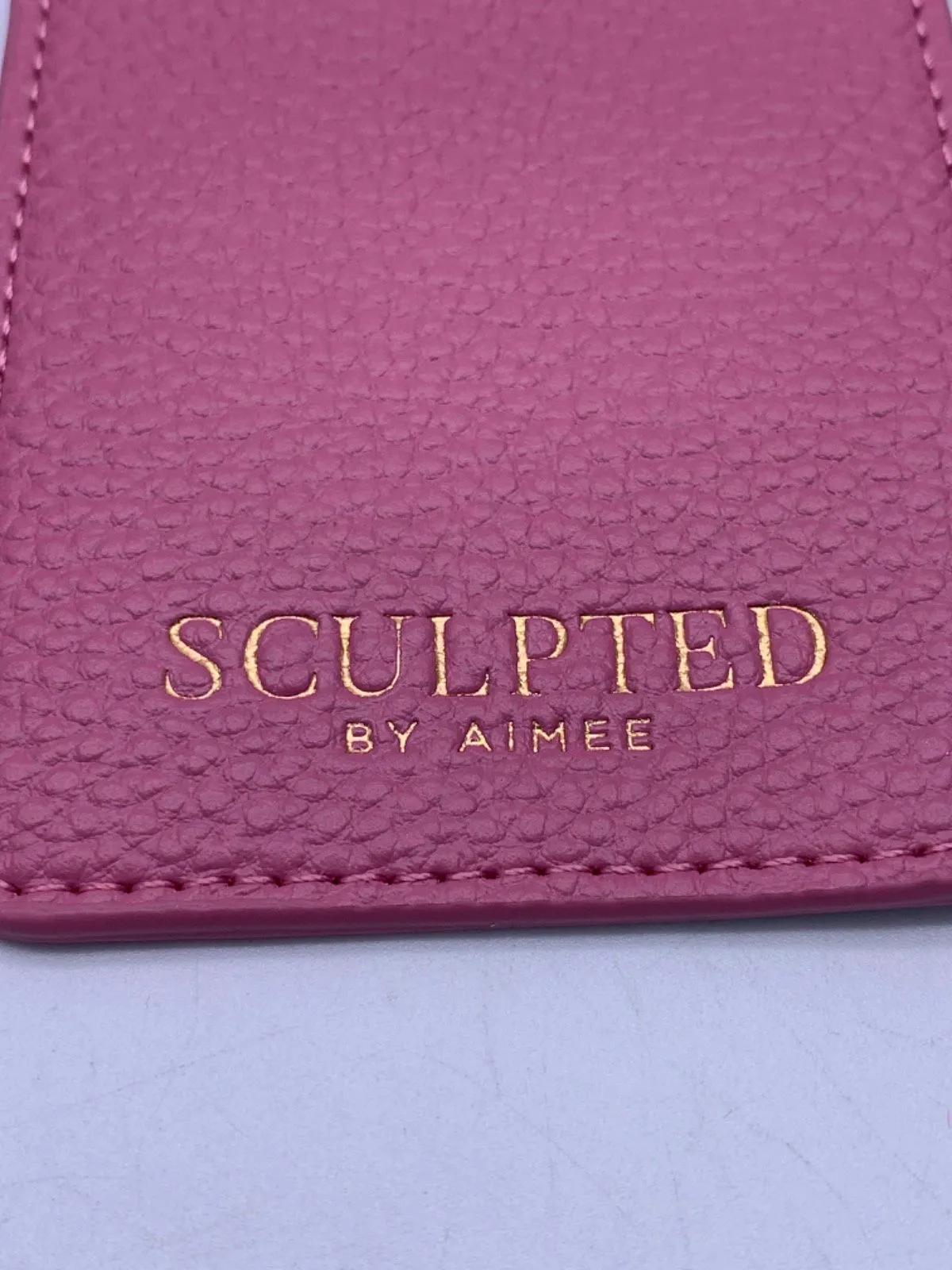 Sculpted By Aimee Pink Leather Luggage Tag One Size