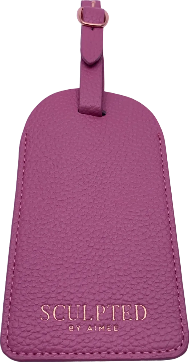 Sculpted By Aimee Pink Leather Luggage Tag One Size