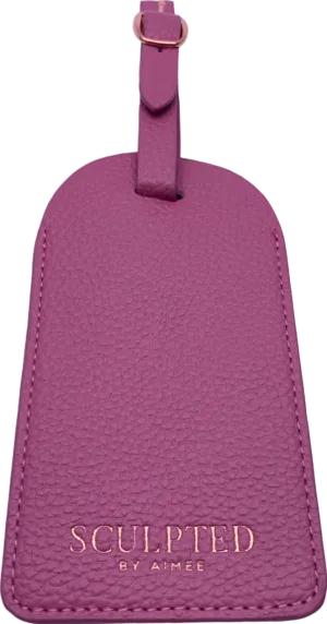 Sculpted By Aimee Pink Leather Luggage Tag One Size