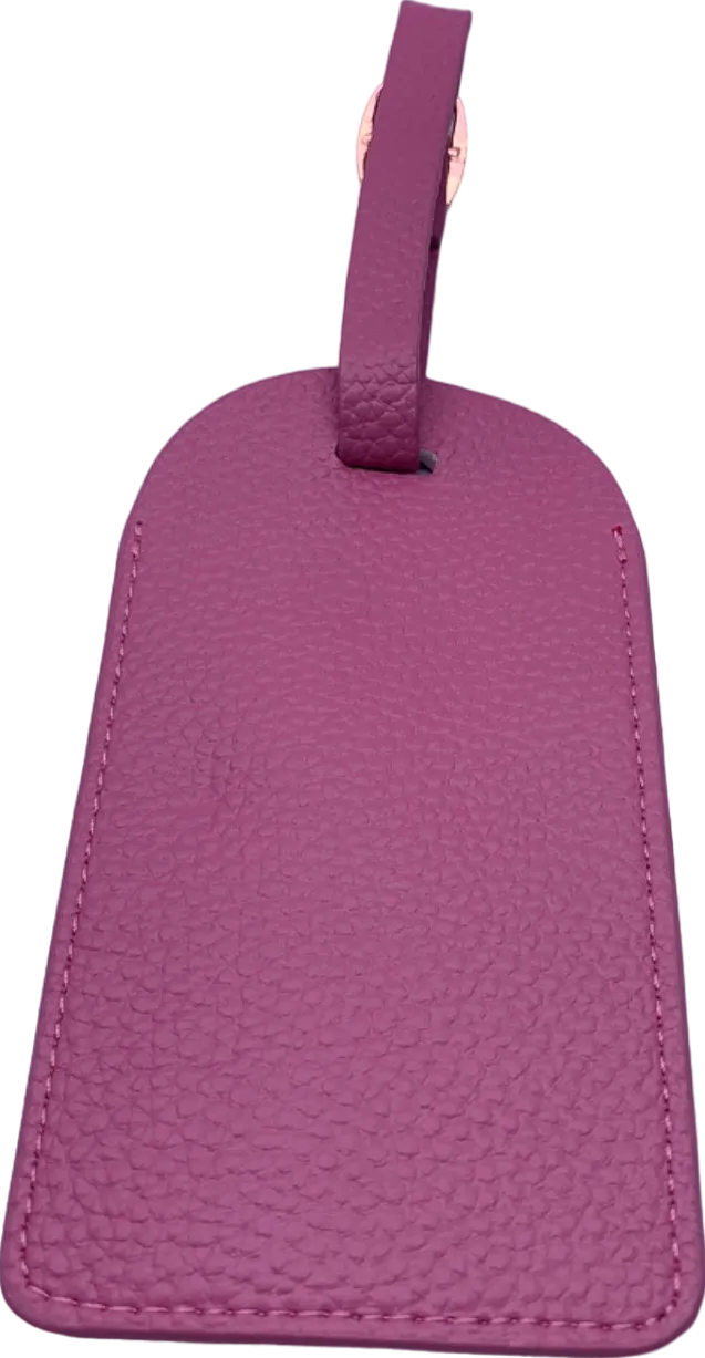 Sculpted By Aimee Pink Leather Luggage Tag One Size