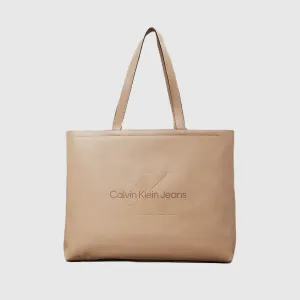 Sculpted Slim Tote Bag - Beige