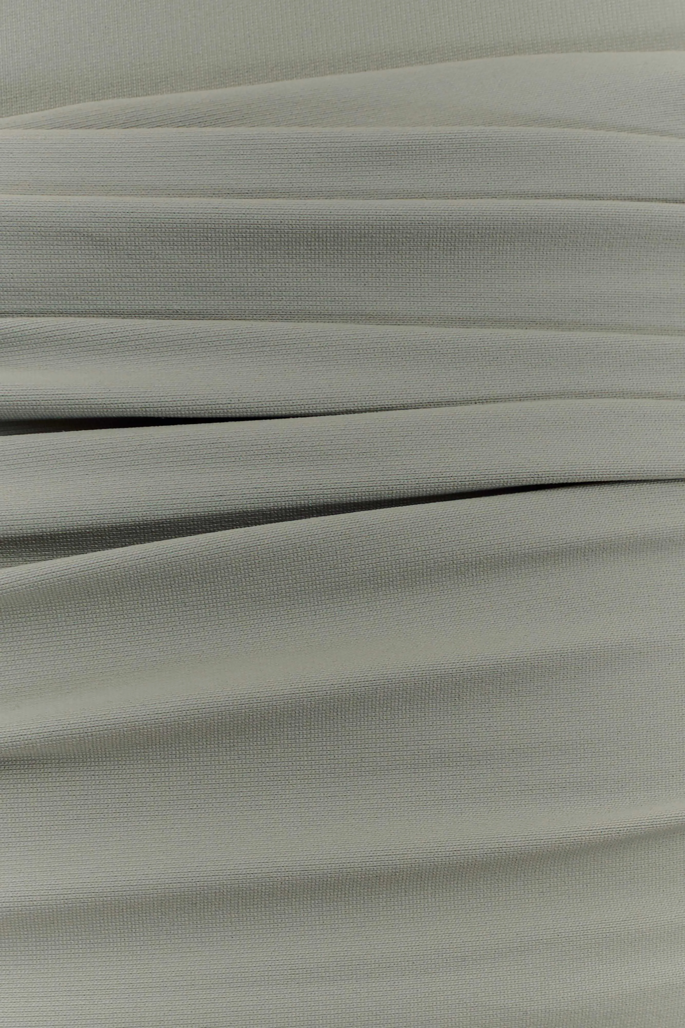 Sera One Shoulder Recycled Nylon Top With Drape - Basil