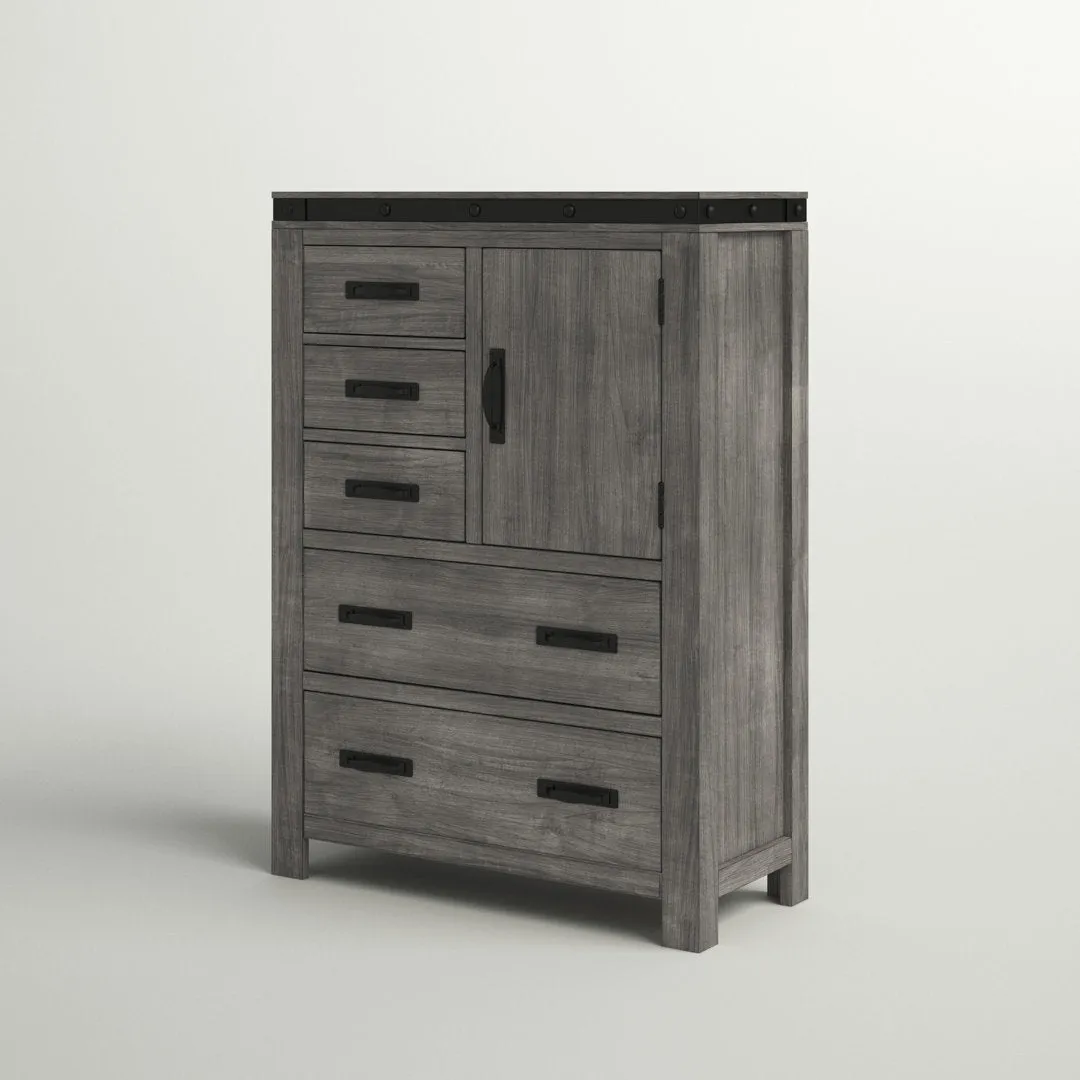 Serena 5 Drawer 38'' W Gentleman's Chest Sand & Stable™