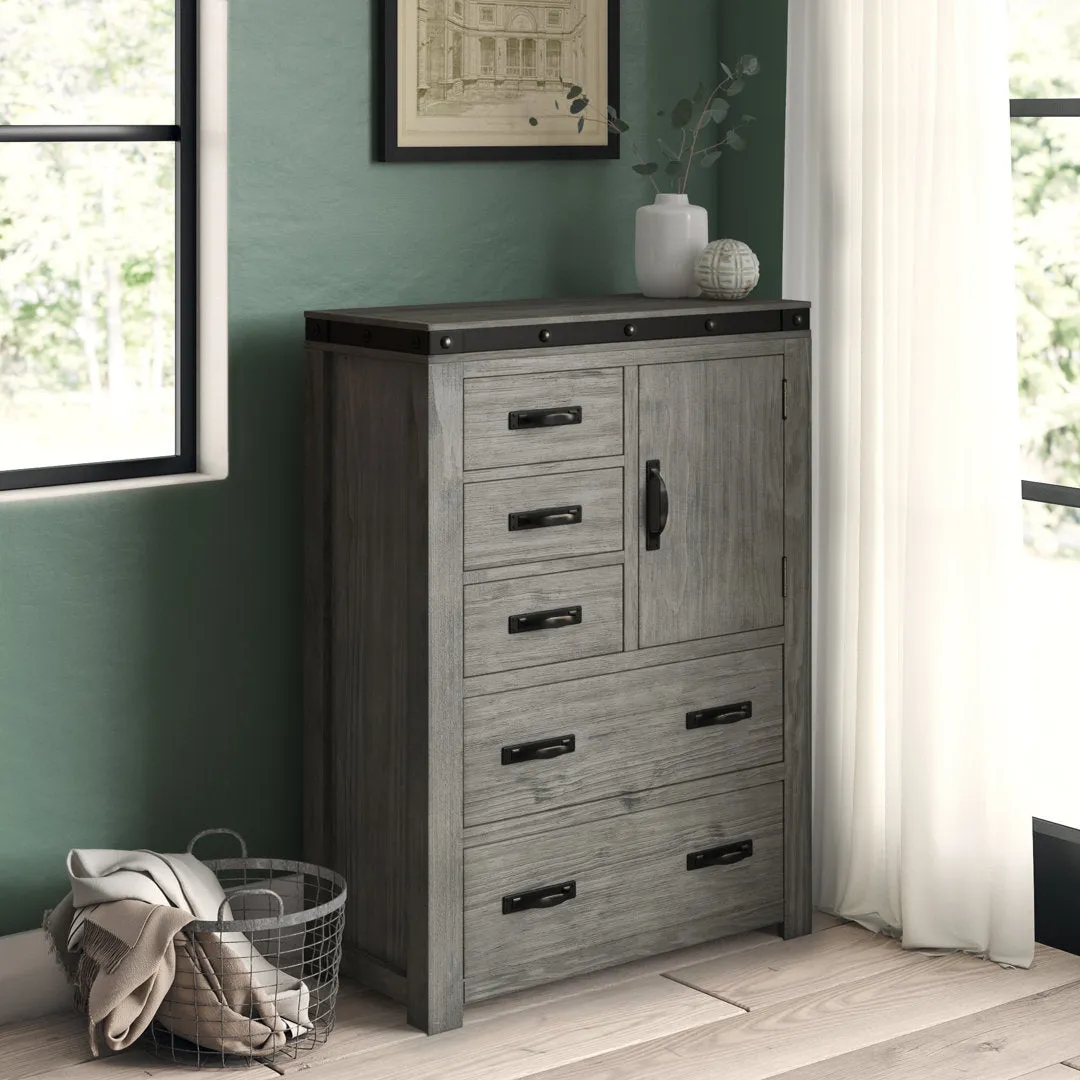 Serena 5 Drawer 38'' W Gentleman's Chest Sand & Stable™