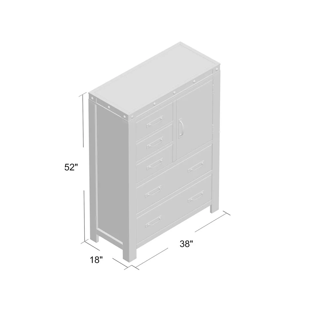 Serena 5 Drawer 38'' W Gentleman's Chest Sand & Stable™
