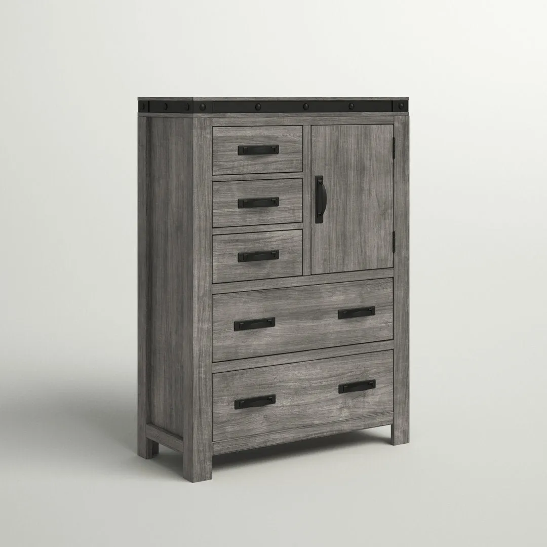 Serena 5 Drawer 38'' W Gentleman's Chest Sand & Stable™