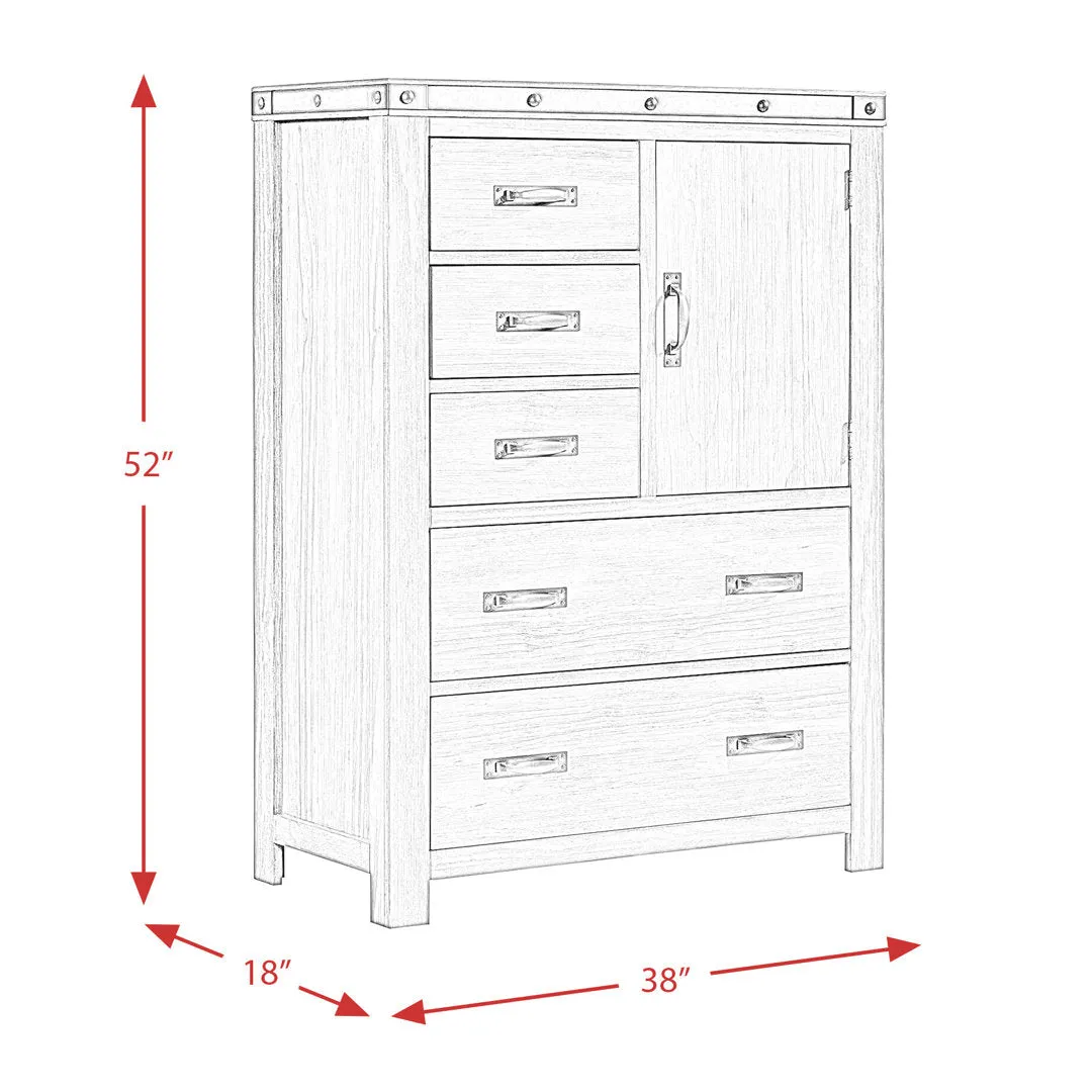 Serena 5 Drawer 38'' W Gentleman's Chest Sand & Stable™