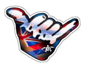 Shaka Hawaiian Flag Decal