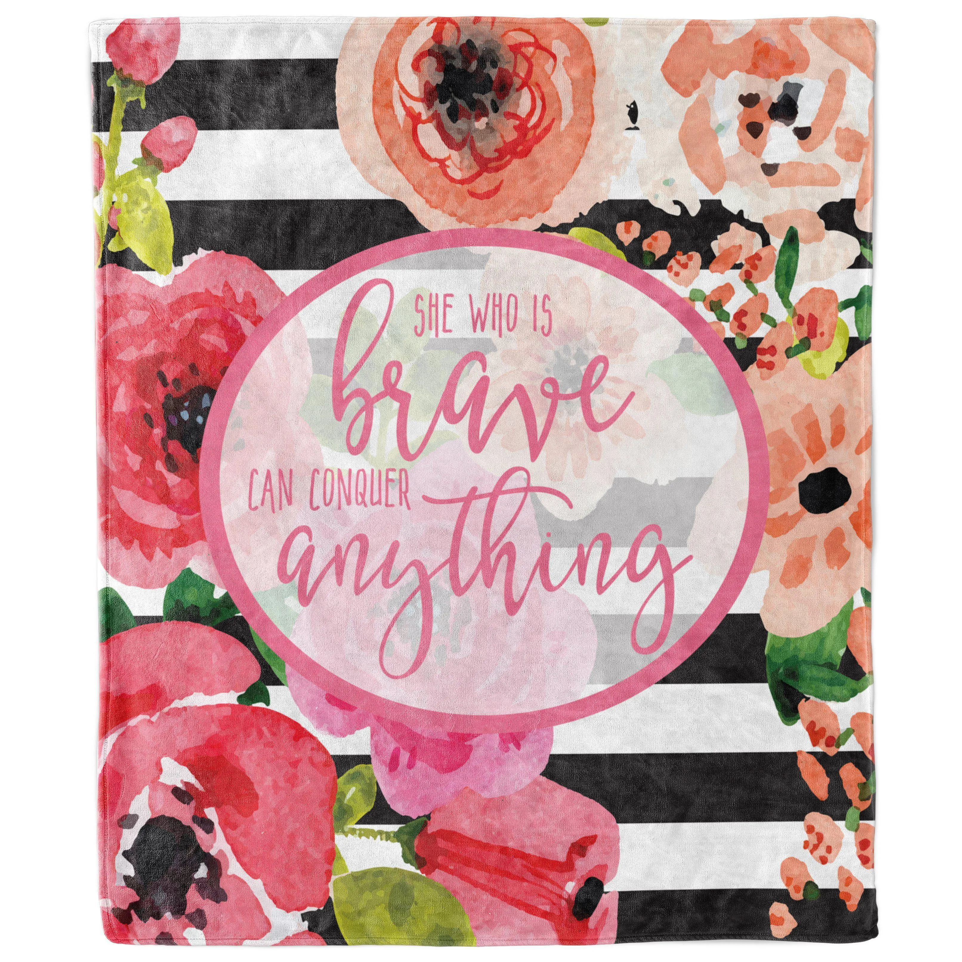 She Who Is Brave Can Conquer Anything Blanket
