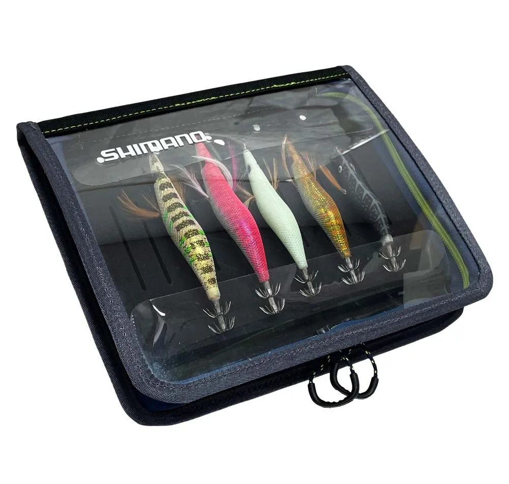 Shimano Egi Squid Jig Case with 5 Jigs
