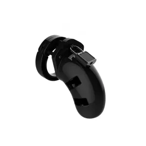 Shots Toys 3.5 Inch Black Male Chastity Cage with Padlock