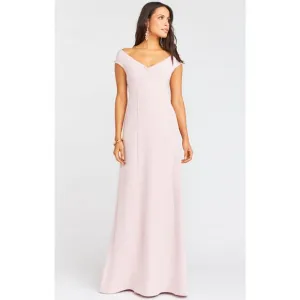 Show Me Your Mumu Zurich Knot Gown in Vintage Rose Stretch Crepe S NWT