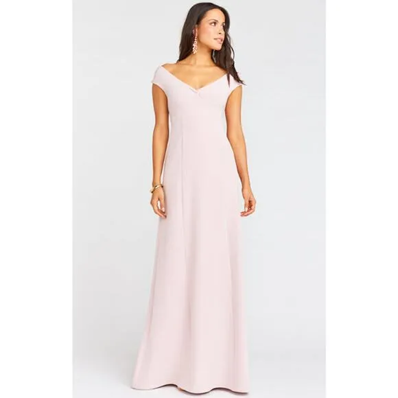 Show Me Your Mumu Zurich Knot Gown in Vintage Rose Stretch Crepe S NWT