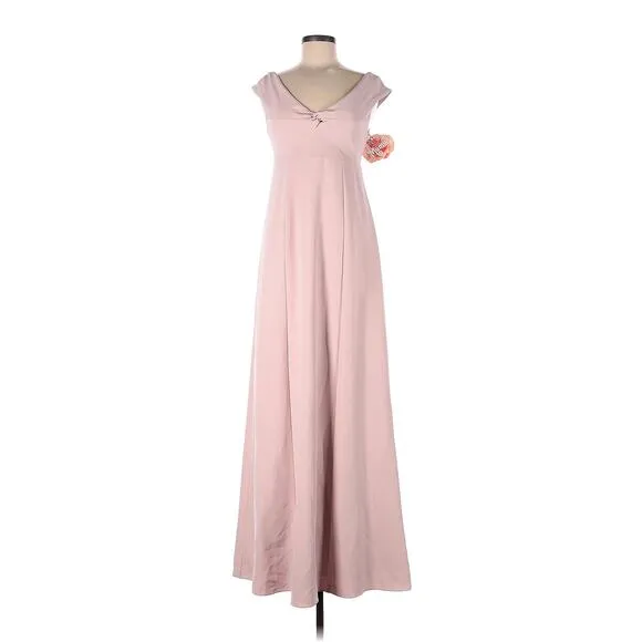 Show Me Your Mumu Zurich Knot Gown in Vintage Rose Stretch Crepe S NWT