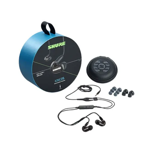 Shure Aonic 215 Sound Isolating Earphones W/Integrated Remote and Mic, Black