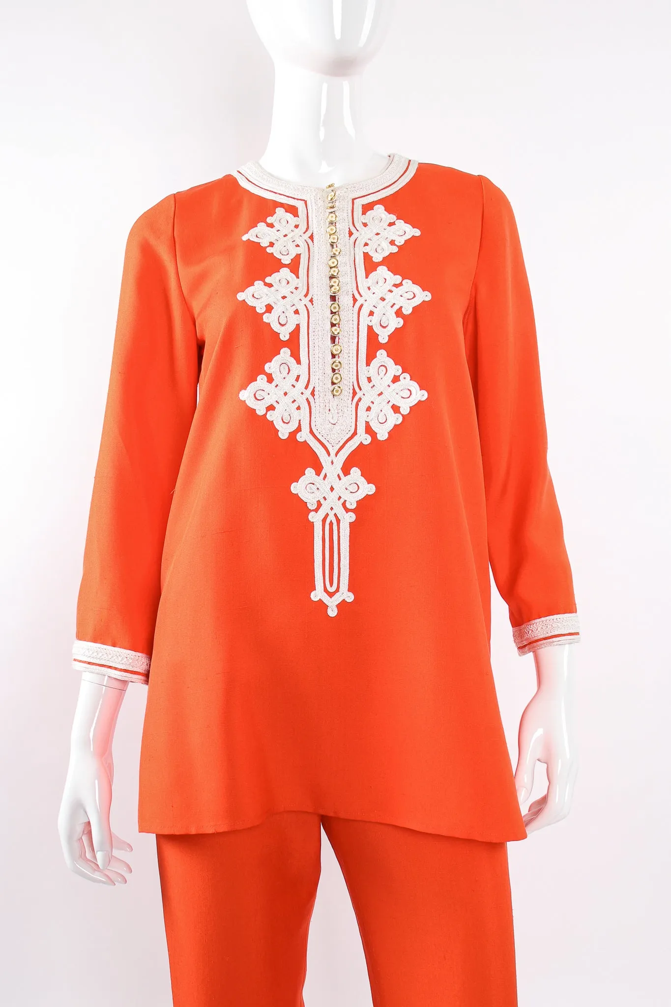 Silk Appliqué Tunic & Pant Set