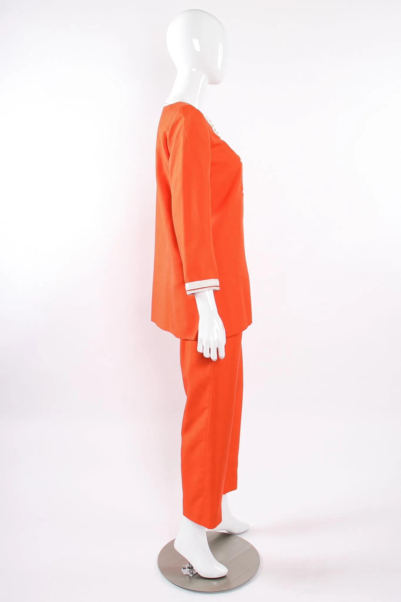 Silk Appliqué Tunic & Pant Set