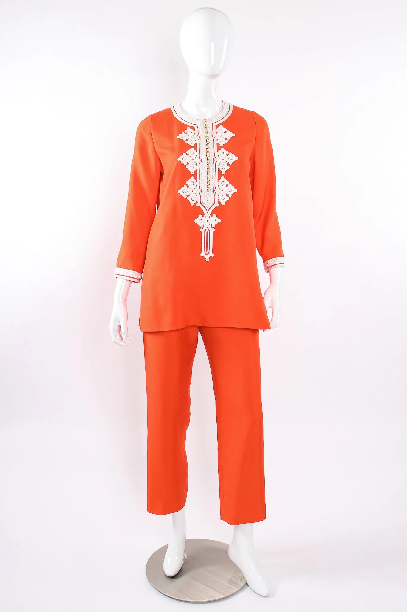 Silk Appliqué Tunic & Pant Set
