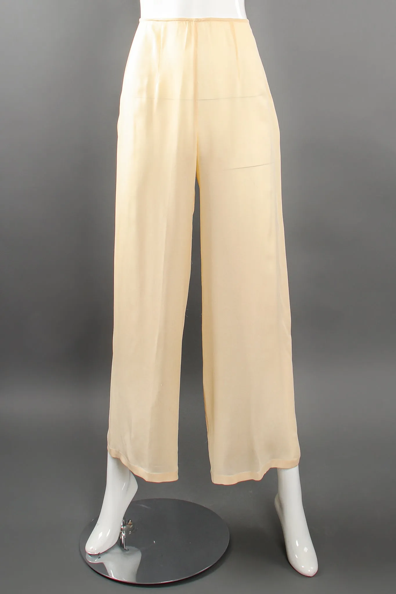 Silk Jacket & Chiffon Pant Suit Set