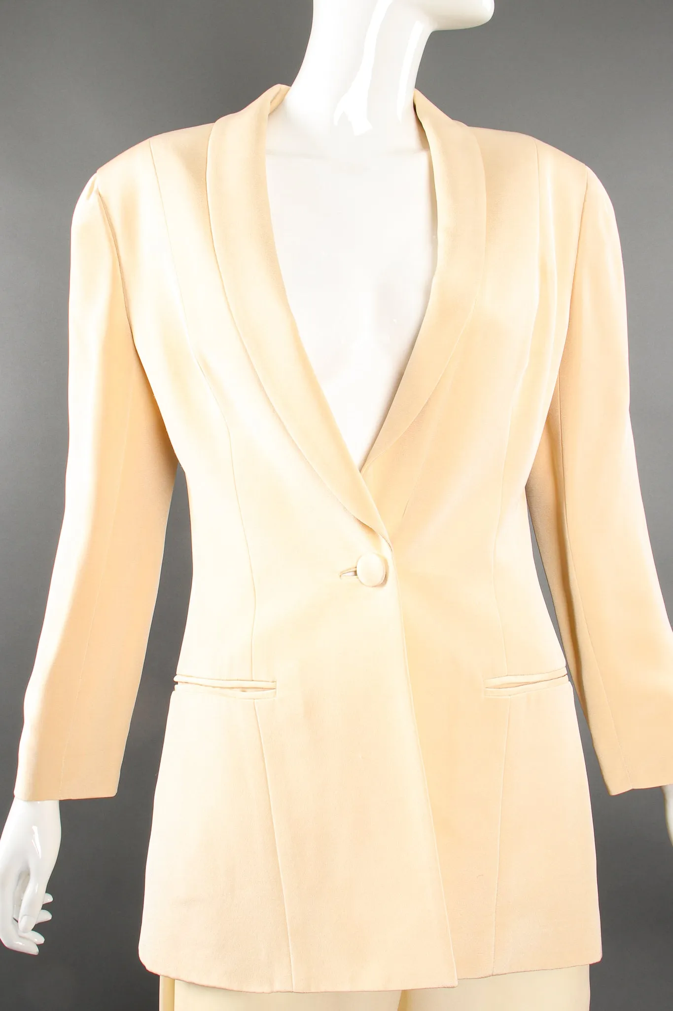 Silk Jacket & Chiffon Pant Suit Set