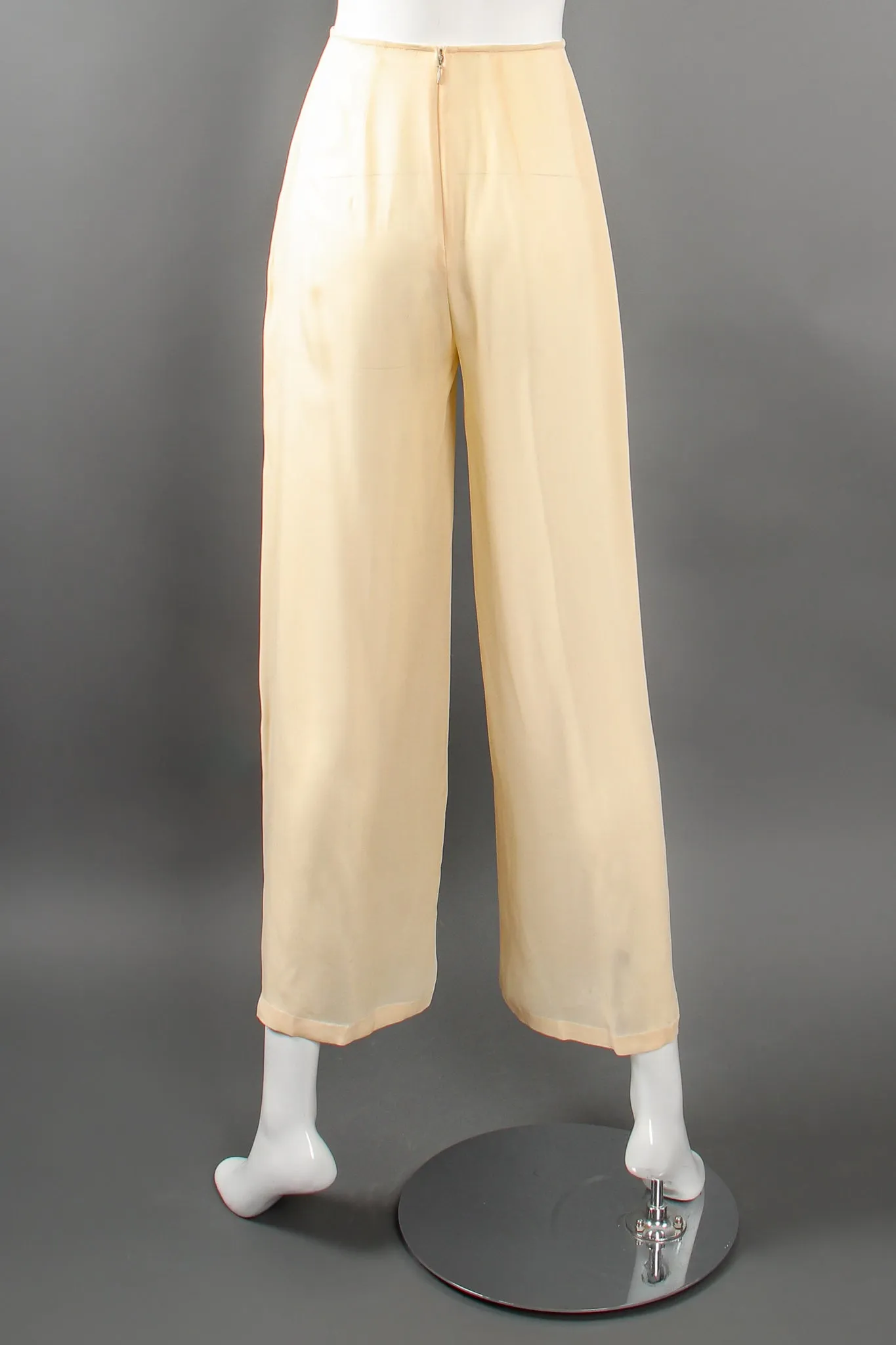 Silk Jacket & Chiffon Pant Suit Set