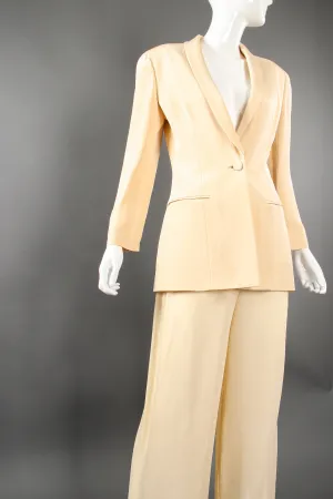 Silk Jacket & Chiffon Pant Suit Set