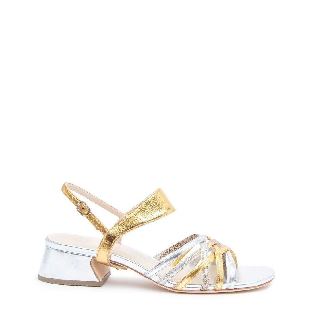 Silver Bell Sandal   Gold Elsie