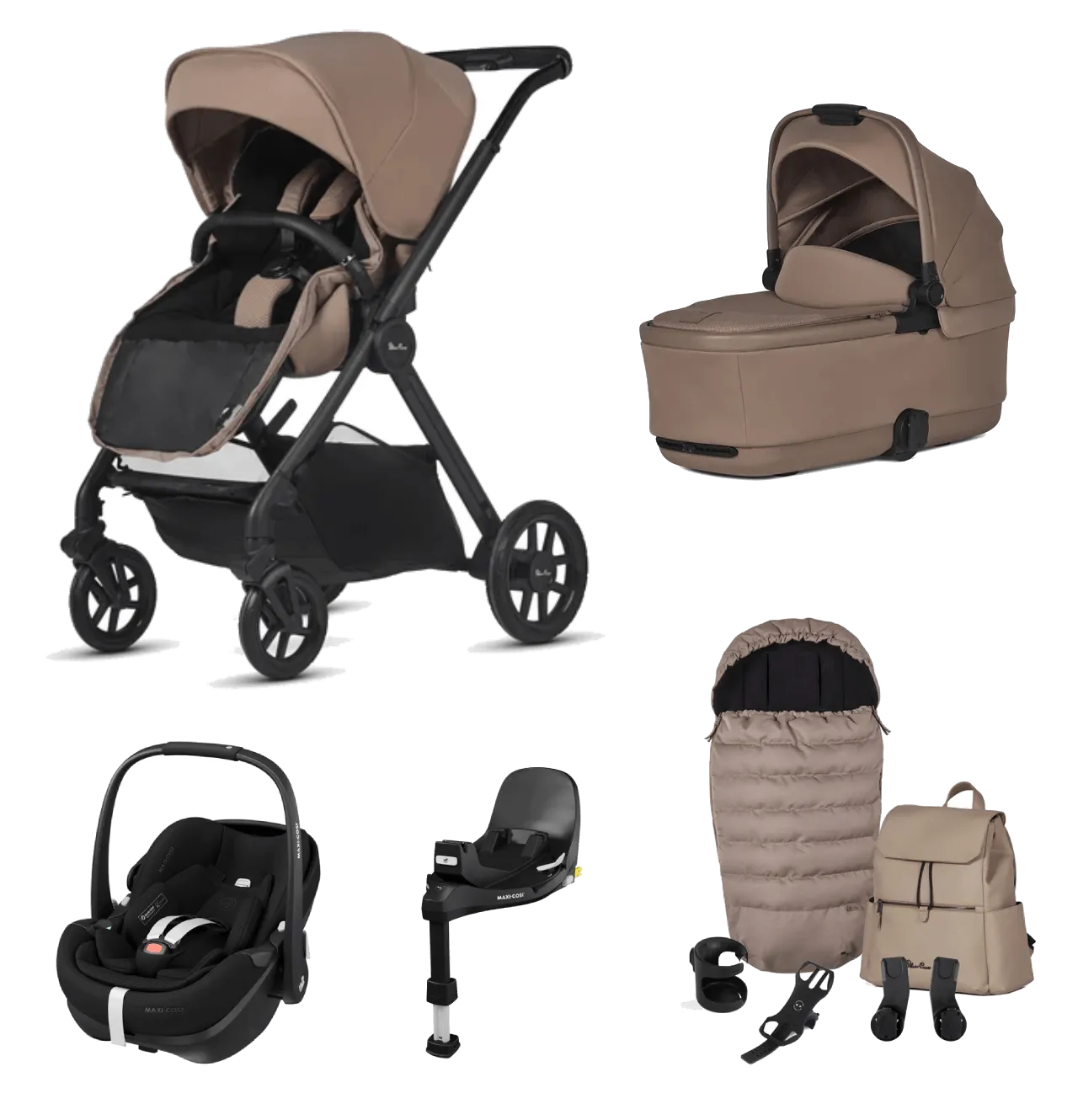 Silver Cross Reef 2 (Pebble 360 PRO2) Travel System - Mocha