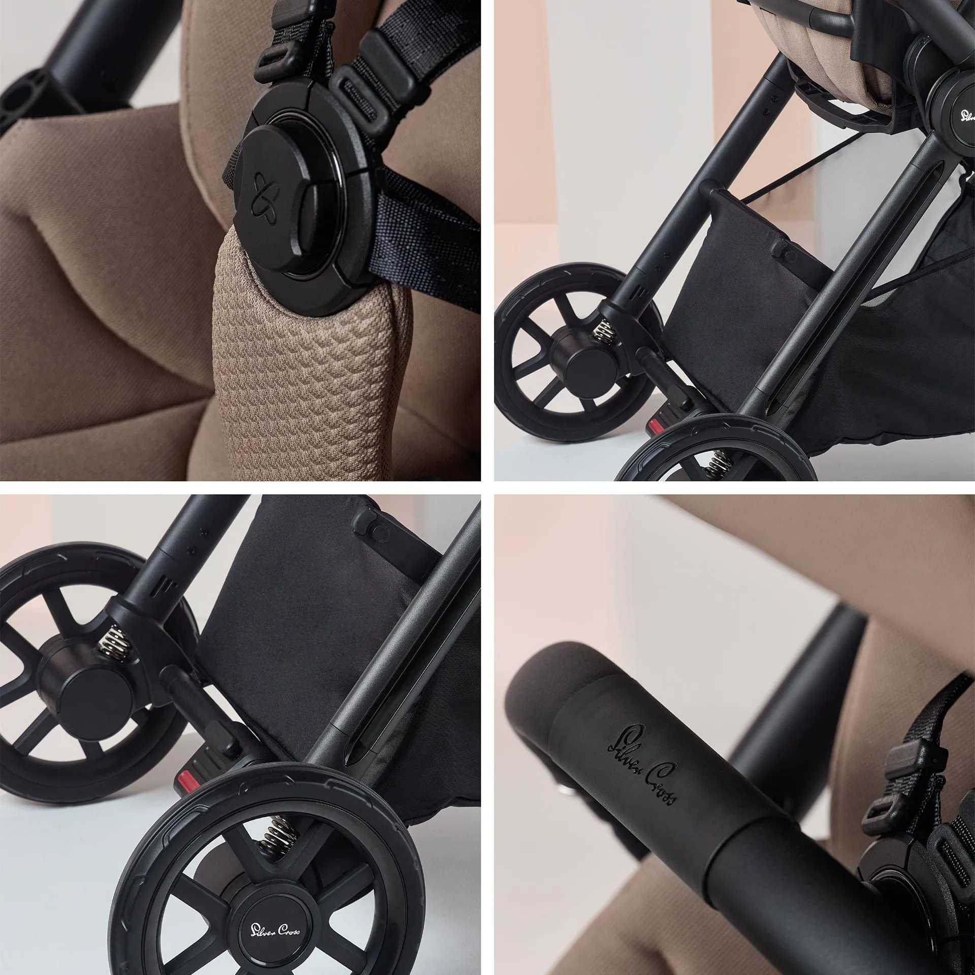 Silver Cross Reef 2 with First Bed Folding Carrycot - Mocha