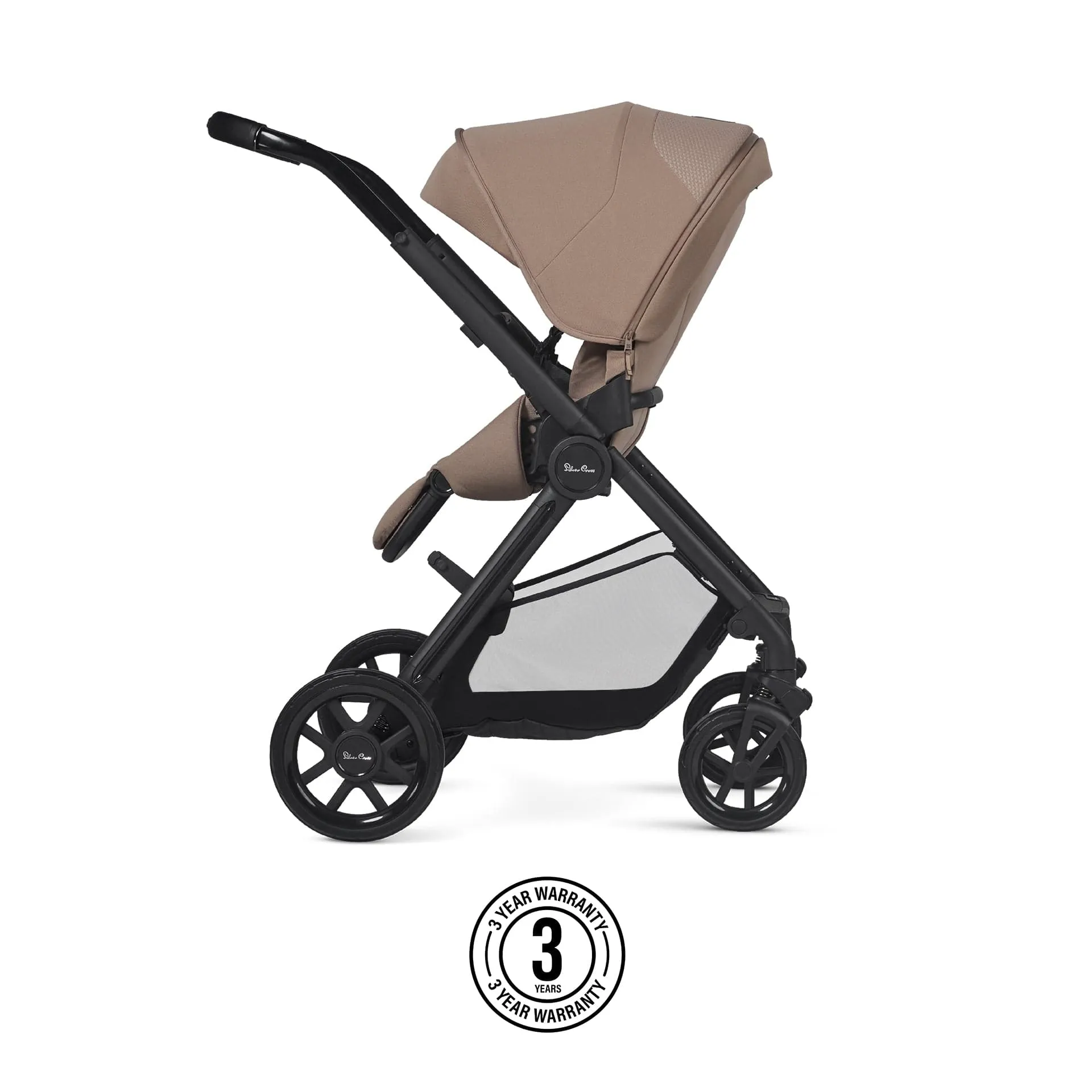 Silver Cross Reef 2 with First Bed Folding Carrycot - Mocha