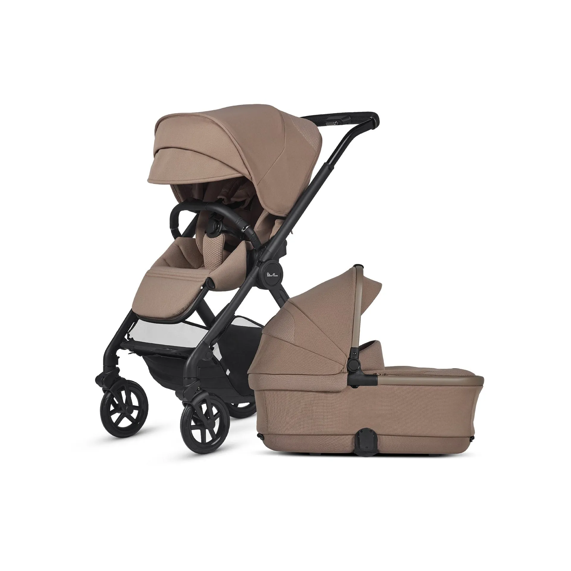 Silver Cross Reef 2 with First Bed Folding Carrycot - Mocha