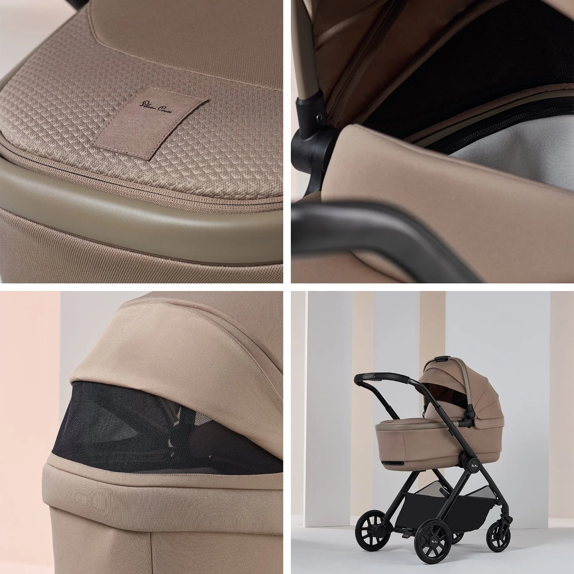 Silver Cross Reef 2 with First Bed Folding Carrycot - Mocha