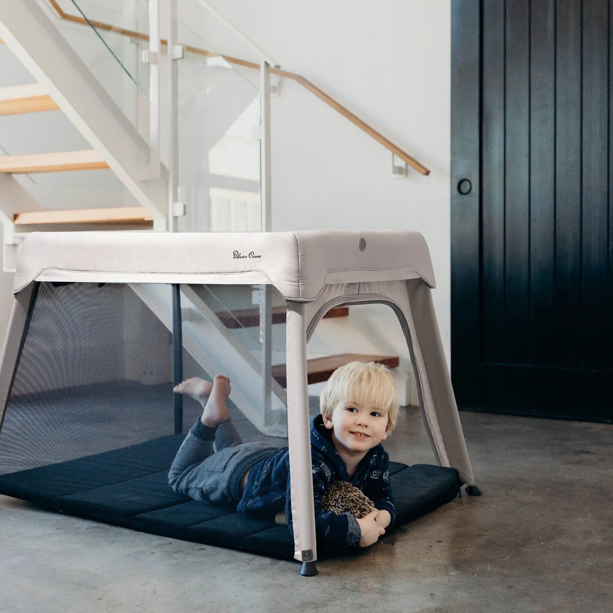 Silver Cross Slumber 3-in-1 Travel Cot - Stone