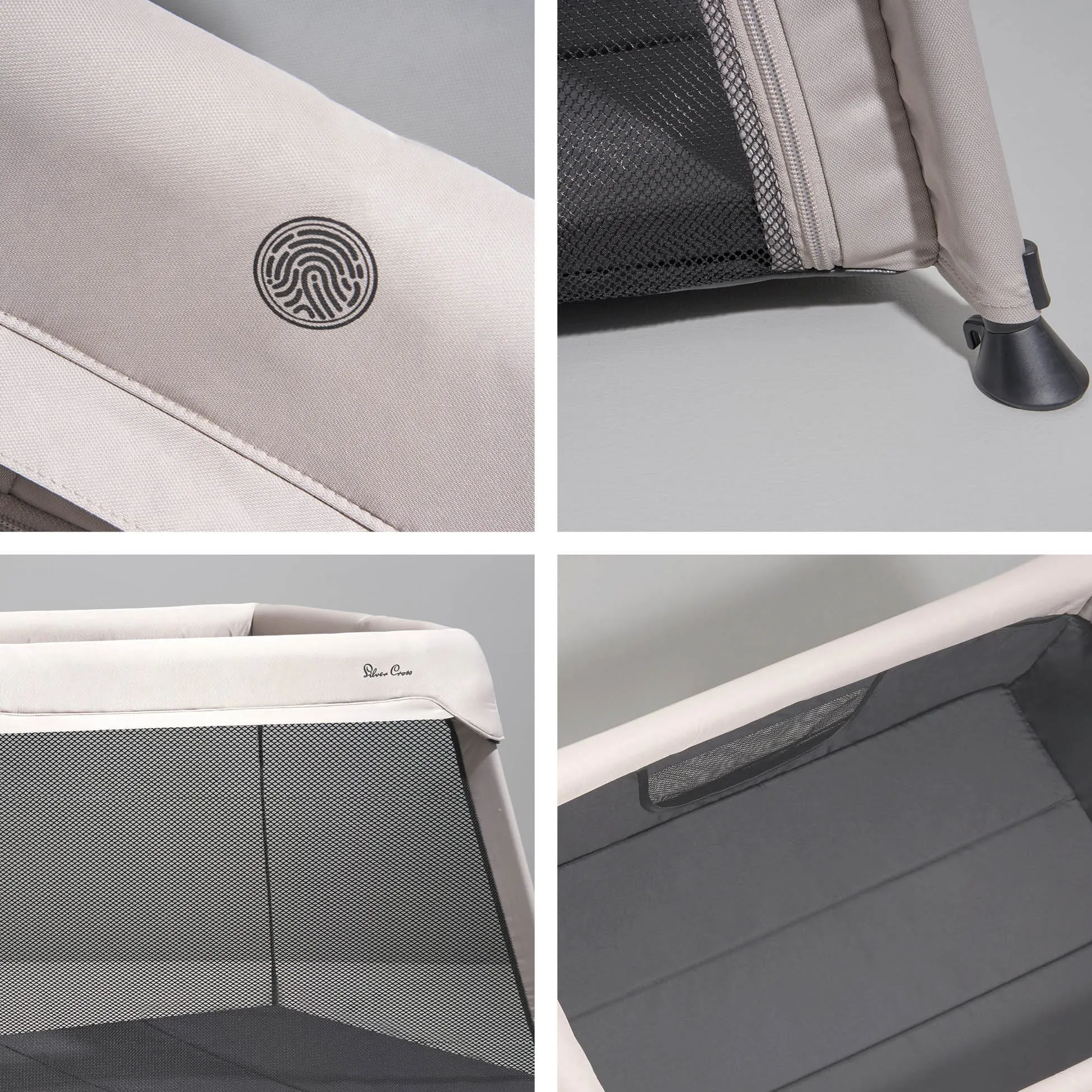Silver Cross Slumber 3-in-1 Travel Cot - Stone